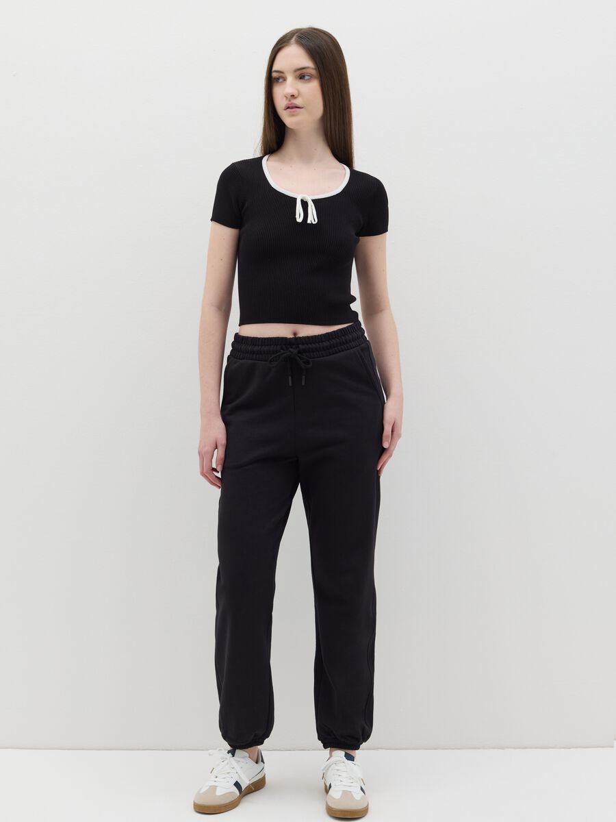 Ribbed top with bow_2