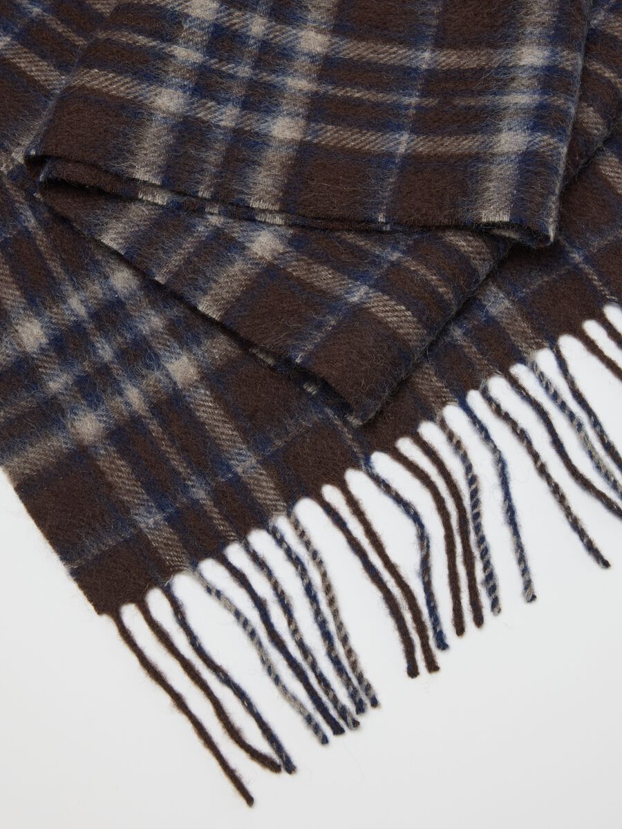 Sciarpa in pura lana marrone_3