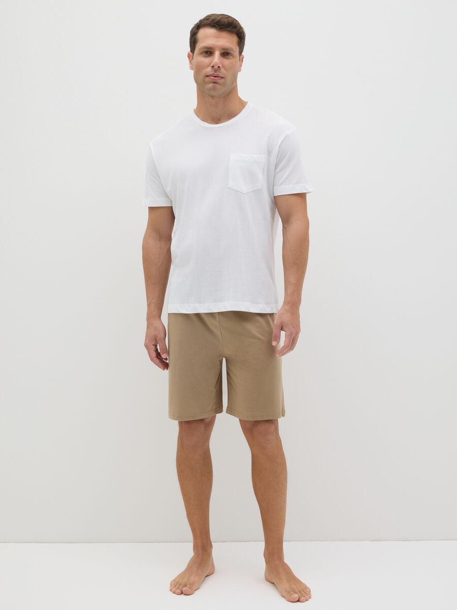 Men's outfit in pure white cotton regular fit_0