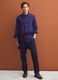 Blue checked Oxford shirt in pure cotton, regular fit_1