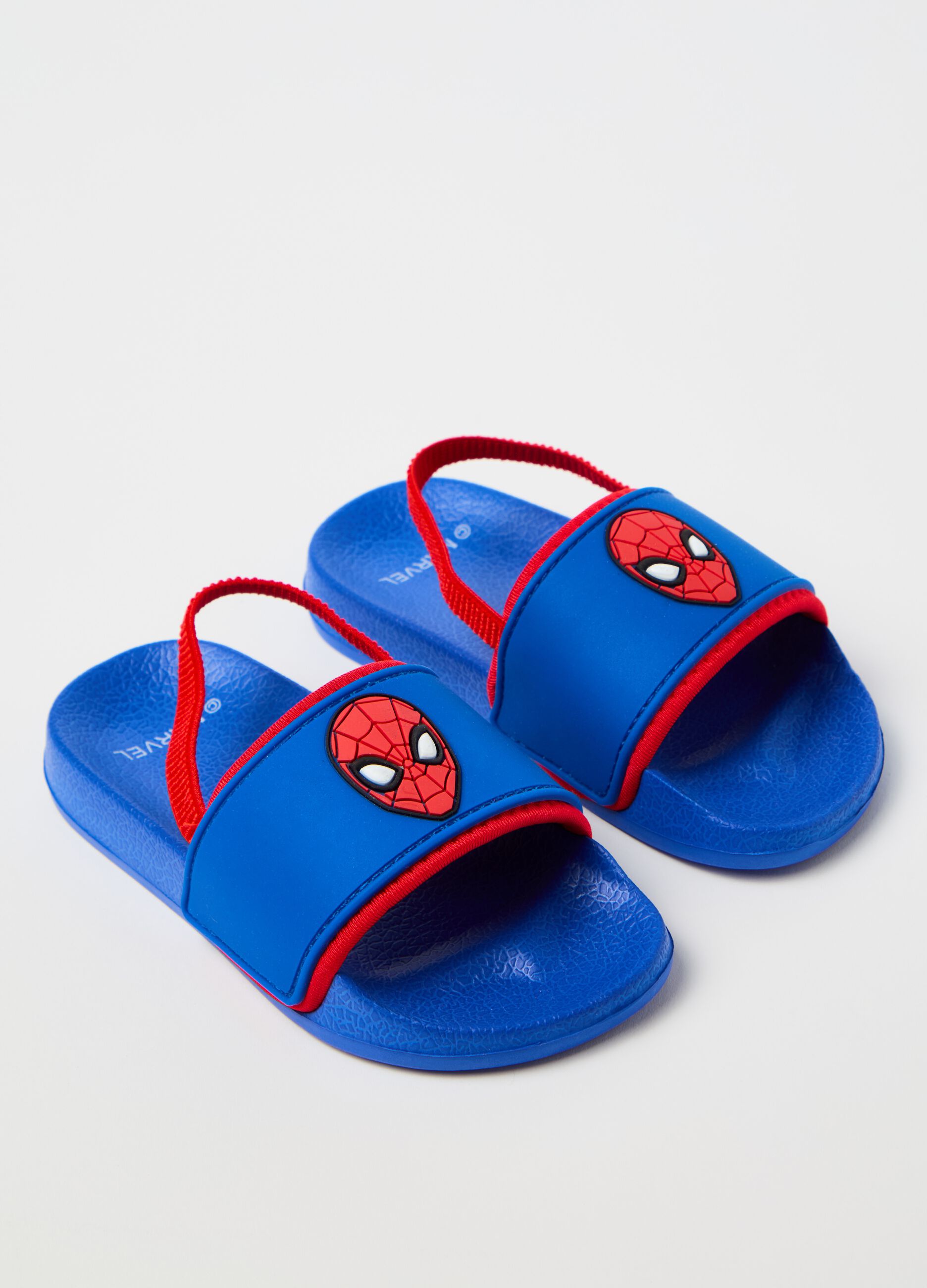 Sliders with band with Spiderman print