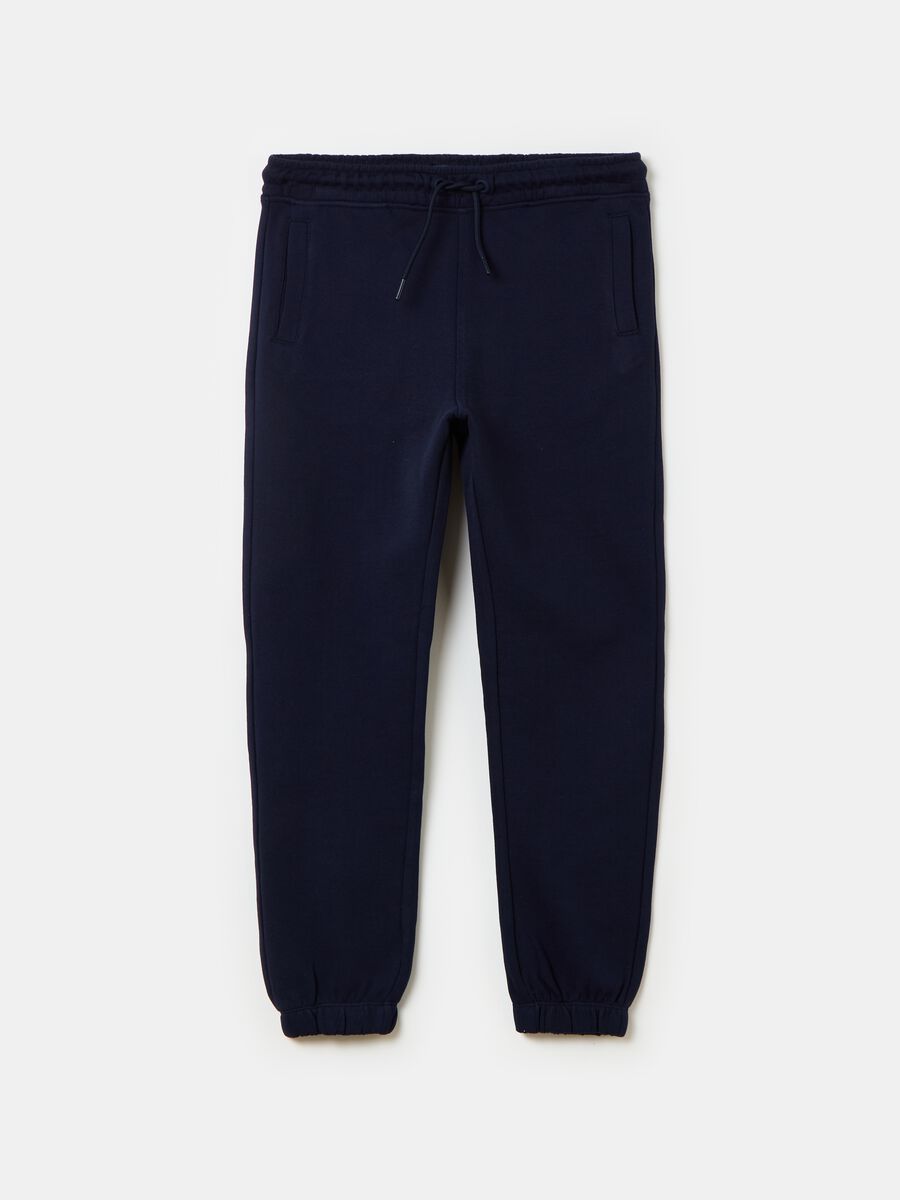 Essential joggers in 100% organic cotton with drawstring_0