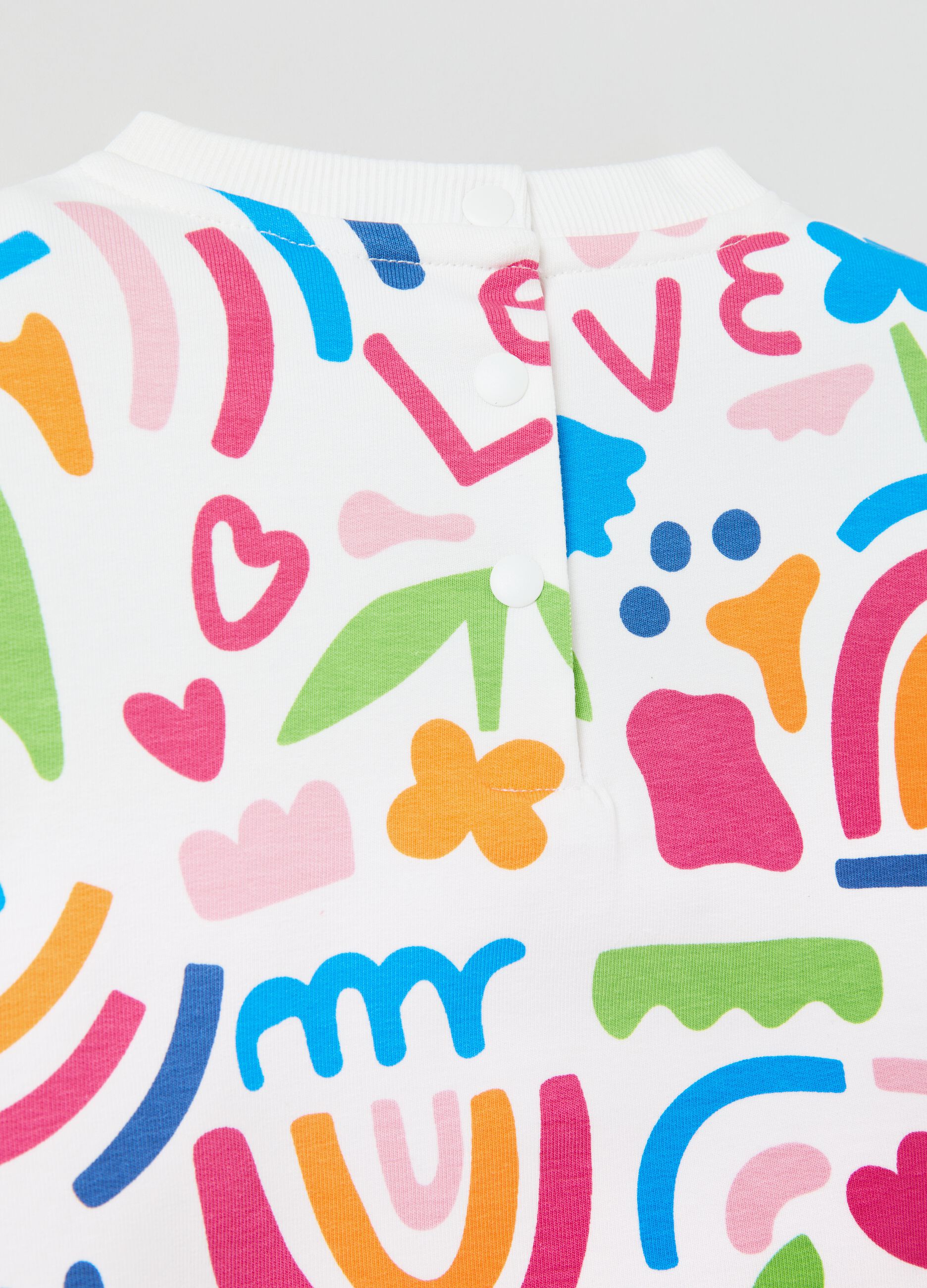 Felpa in French Terry con stampa 