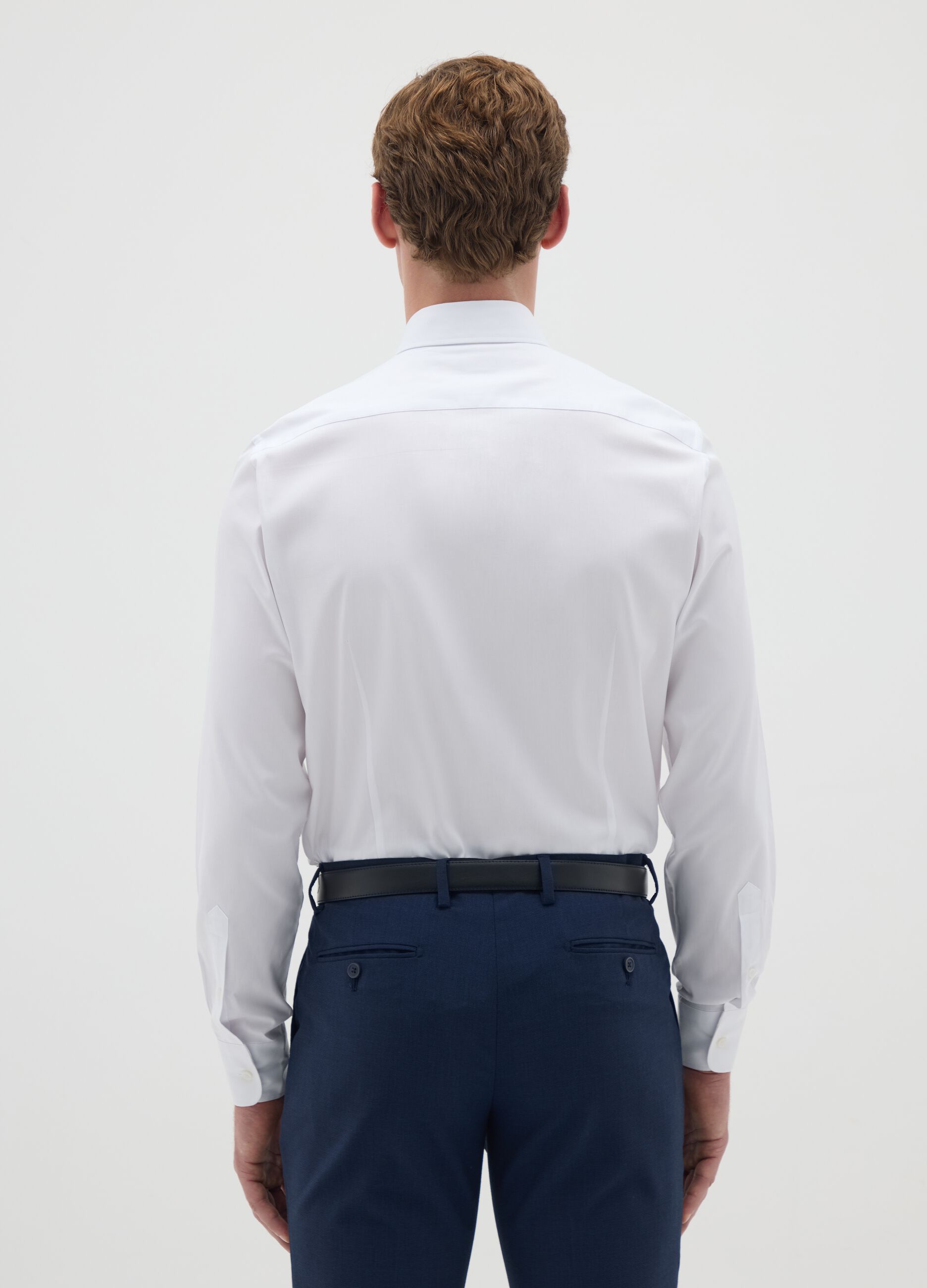 Camicia slim in cotone button-down