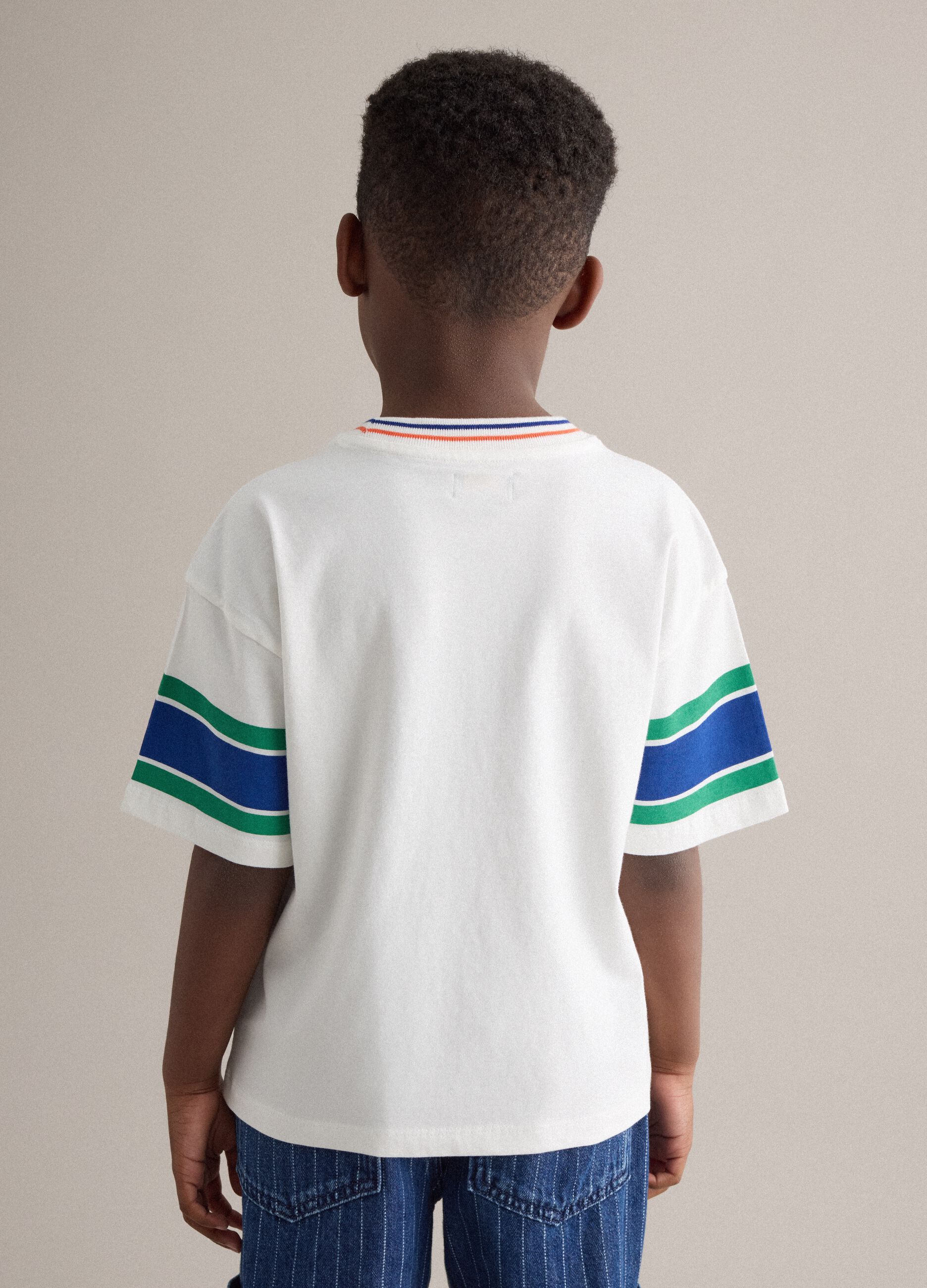 Kids' regular fit multicolour pure cotton T-shirt