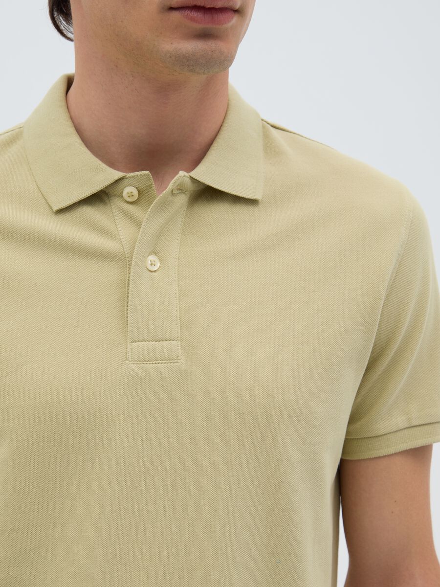 Polo da uomo in puro cotone verde regular fit_2