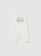 White Cotton Babygrow for Newborn_0