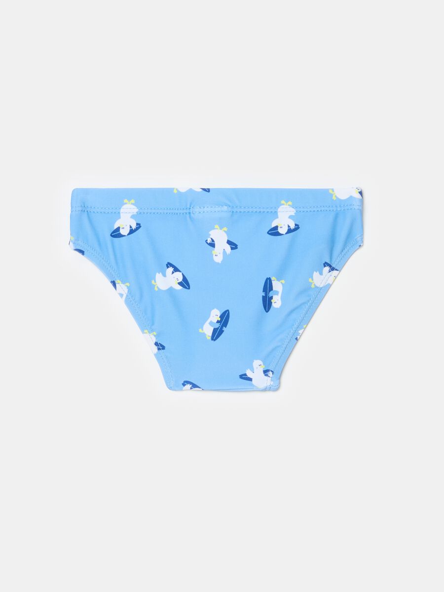 Swim briefs with seagull print_2