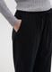 Black pure cotton trousers with elasticated waist_3