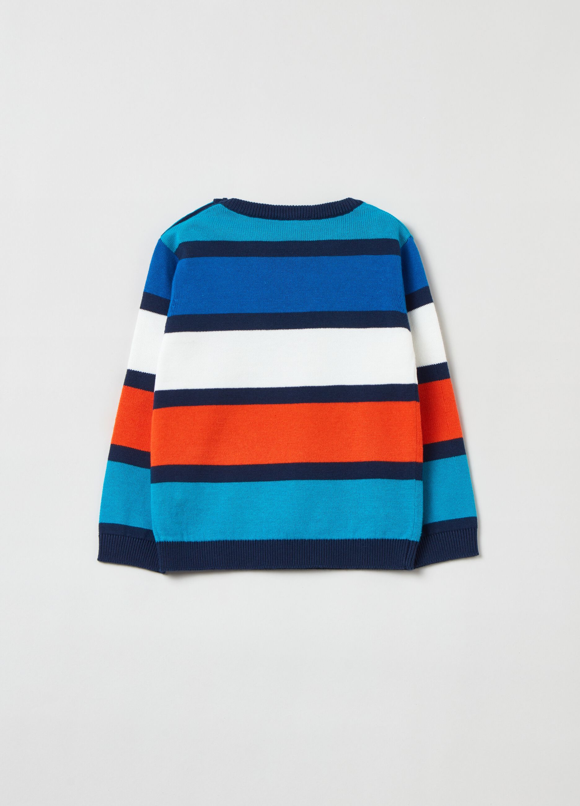 Pullover in cotone a righe _1