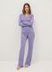 Purple nightshirt with lace V-neck regular fit_1