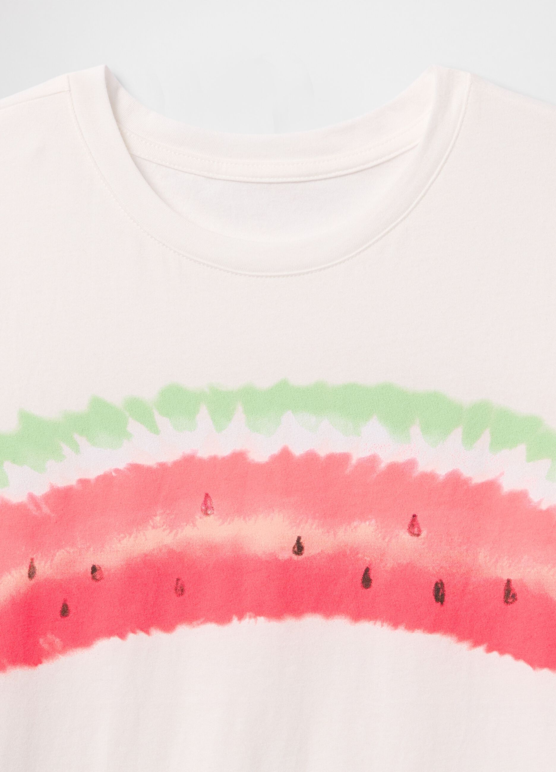 White T-shirt with watermelon print