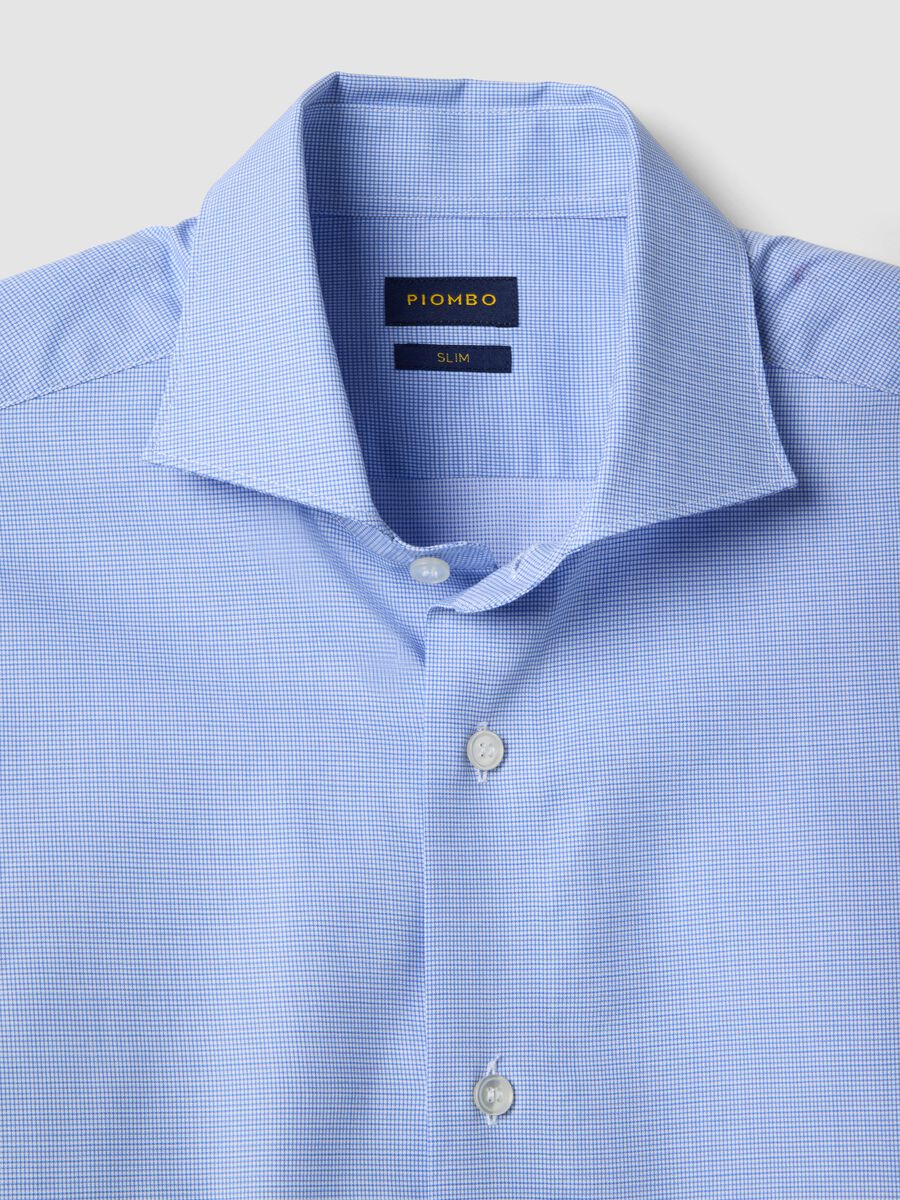 Blue Slim Fit Pure Cotton Shirt_5