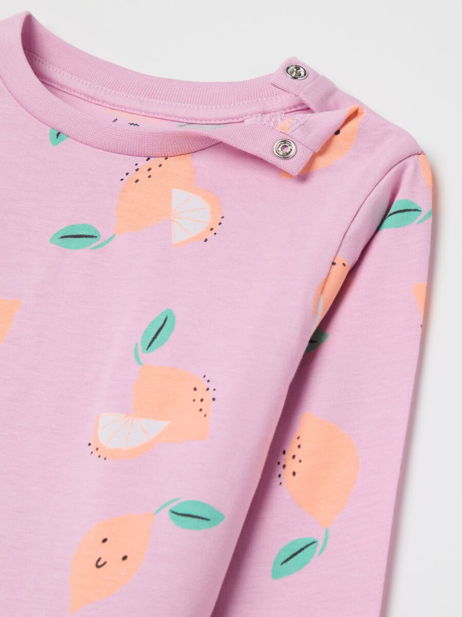 Cotton pyjamas with oranges print_2