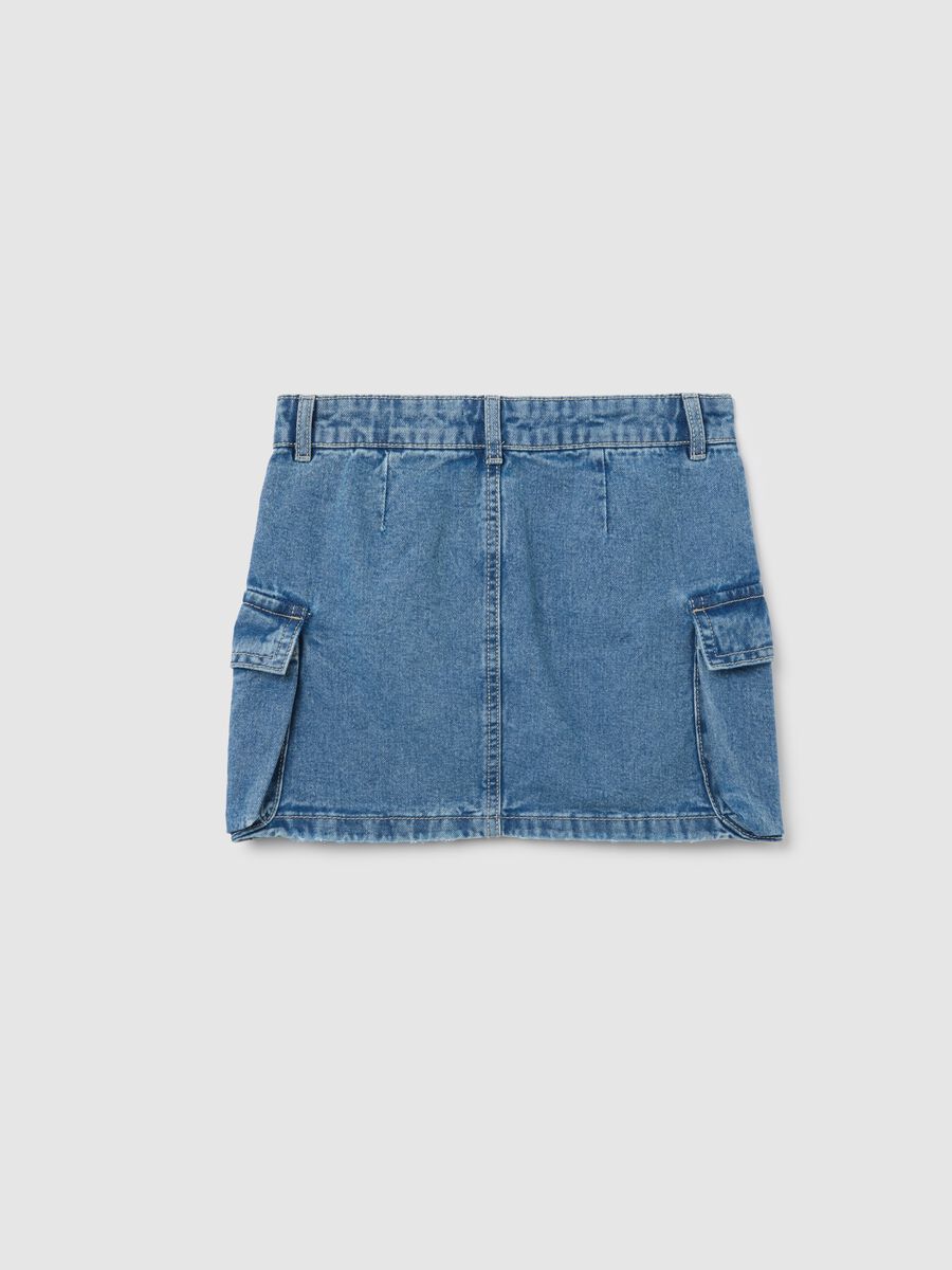 Cargo miniskirt in denim_4