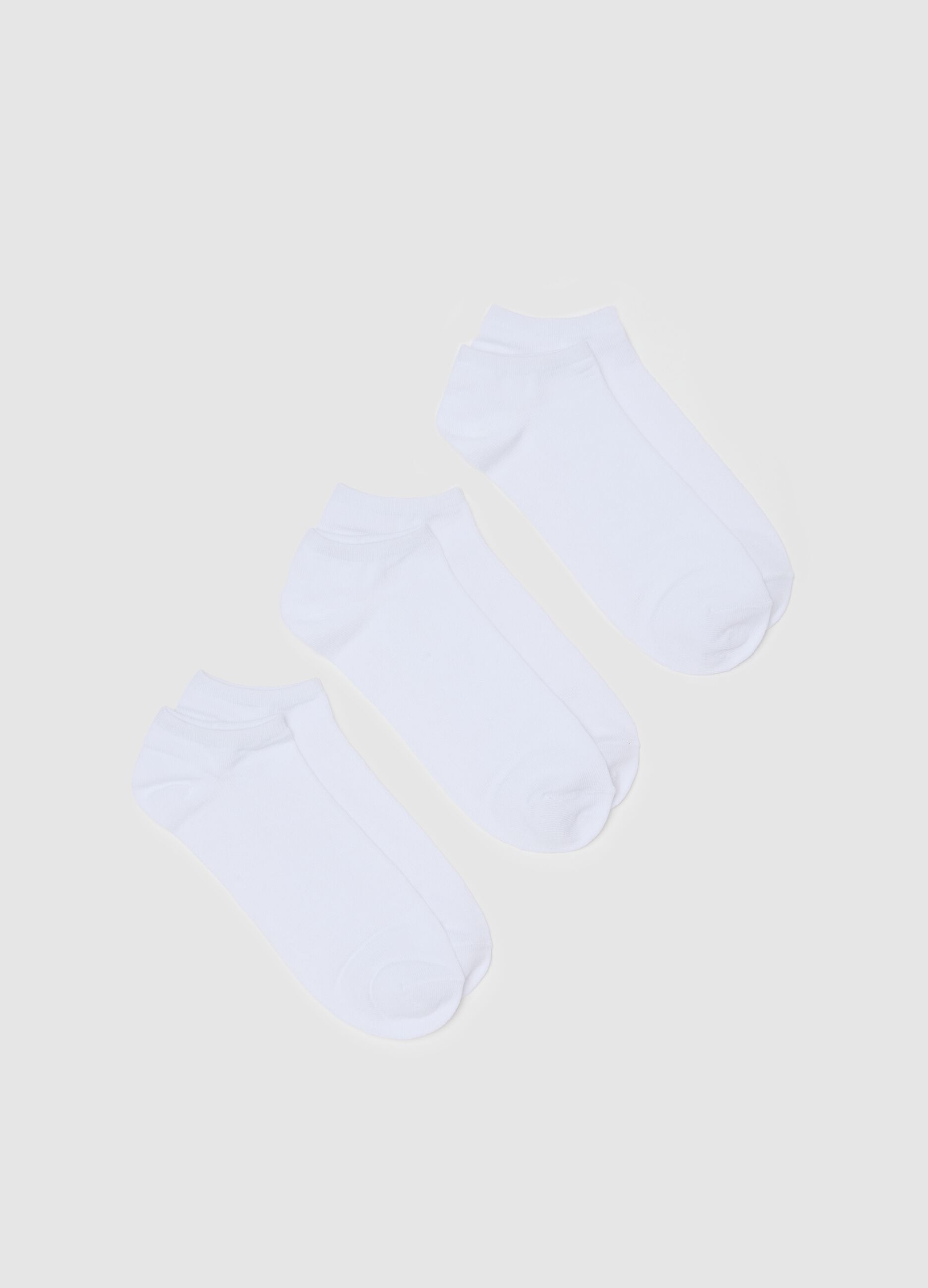 Set of three-pack short socks in stretch blue
