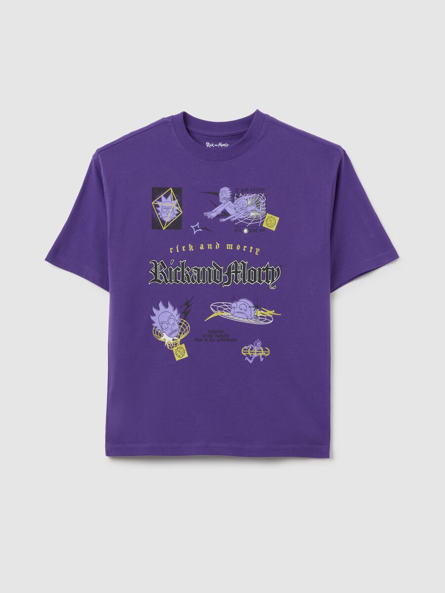 T-shirt da ragazzo in puro cotone viola regular fit_3