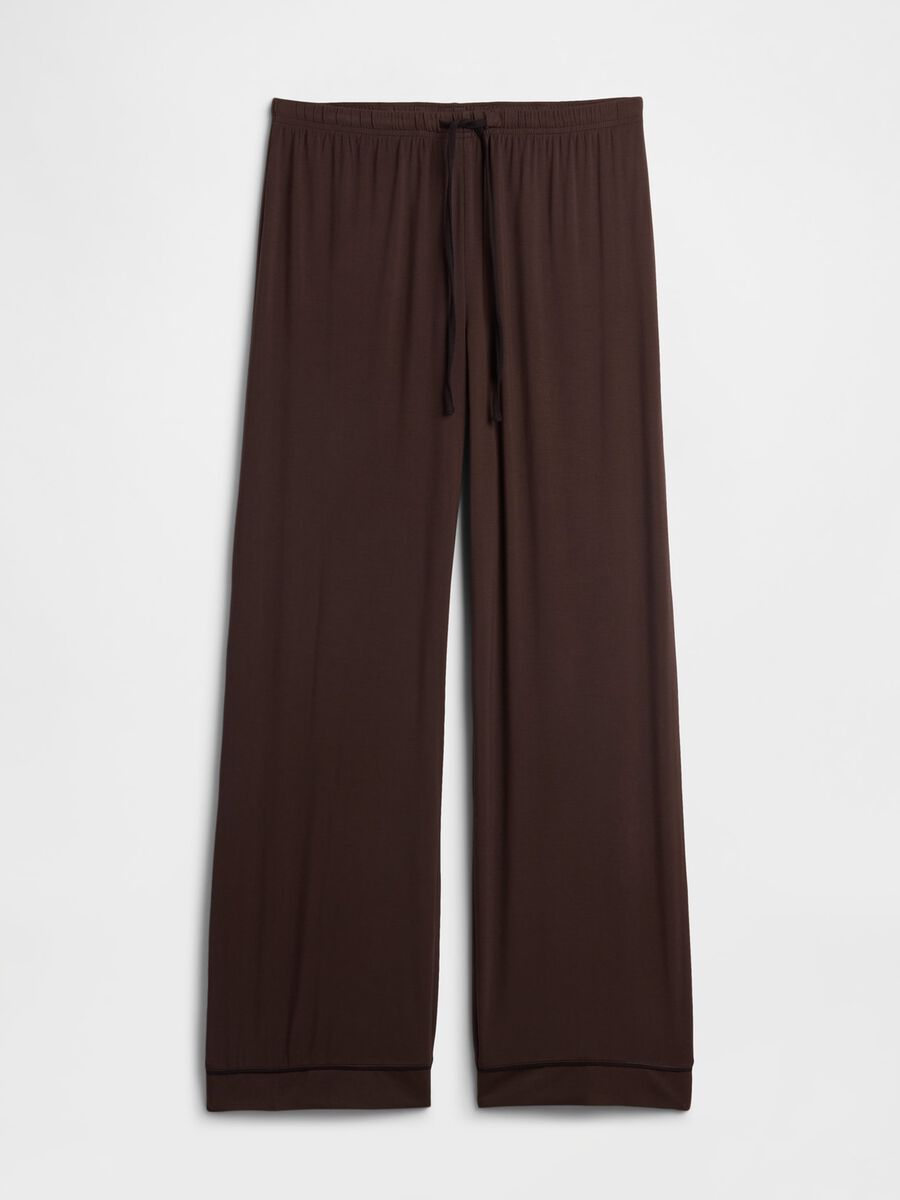 Pigiama marrone in tessuto modal elasticizzato_4