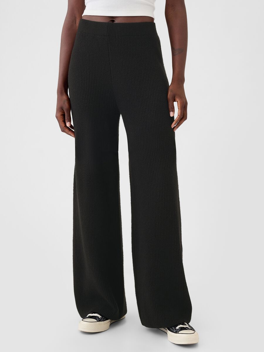 Ribbed wide-leg trousers_1