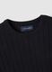 Black striped pure cotton T-shirt in regular fit_5