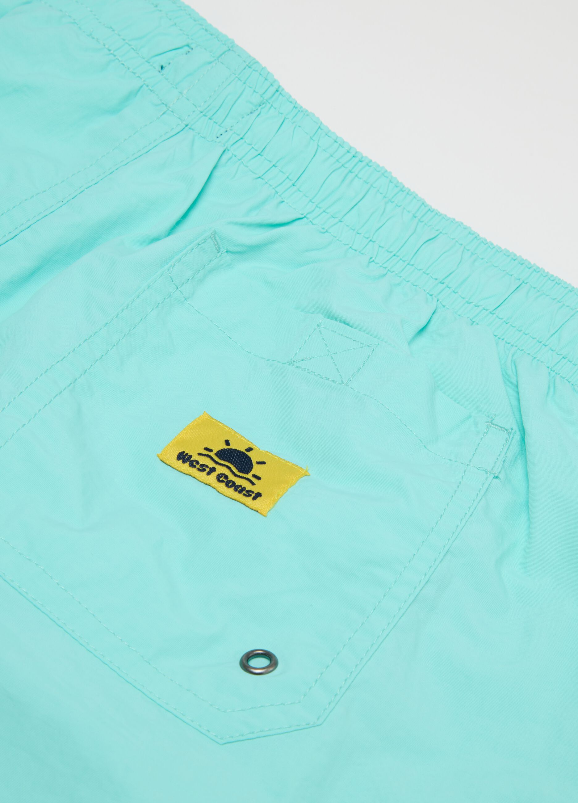 Pantaloncini da uomo in misto azzurro regular fit