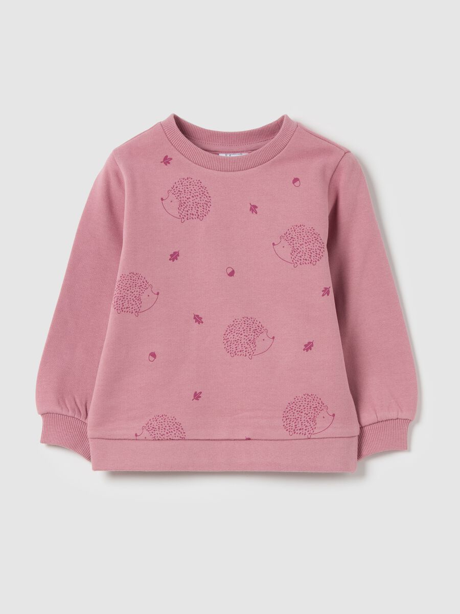 French terry sweatshirt with print_0