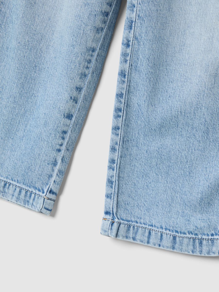 Jeans in misto cotone denim azzurro da bambino regular fit_2
