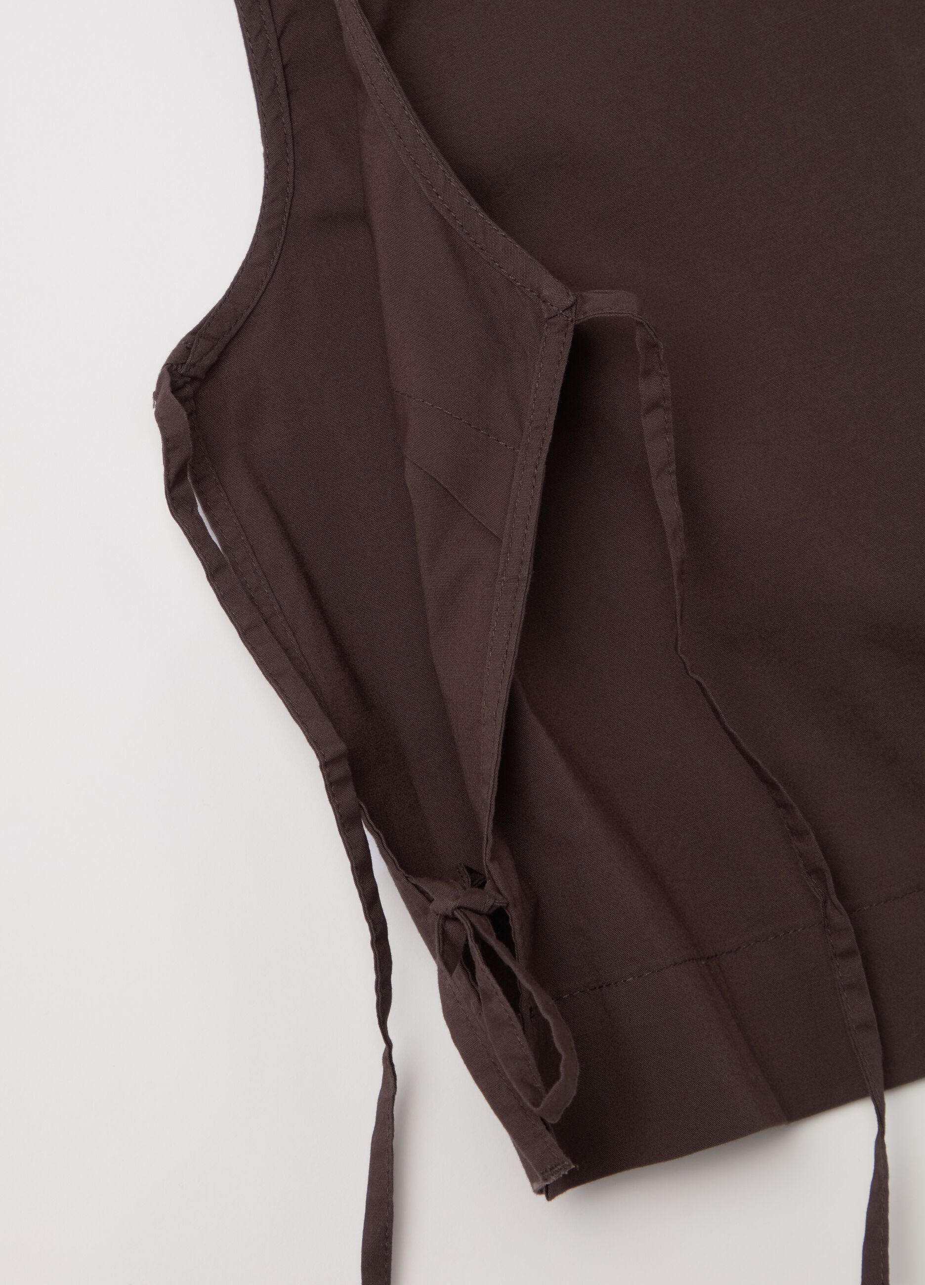 Blouse with splits and laces