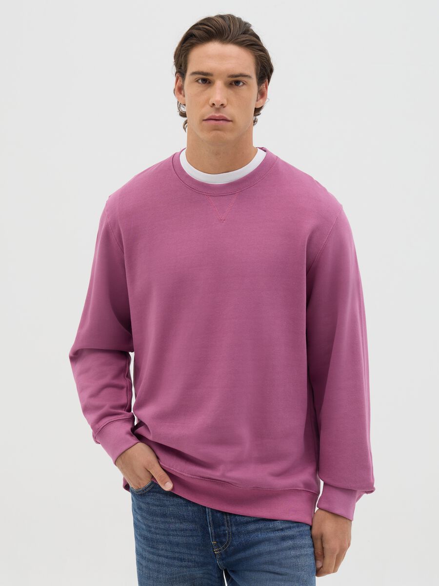 Oversized sweatshirt with round neck_0