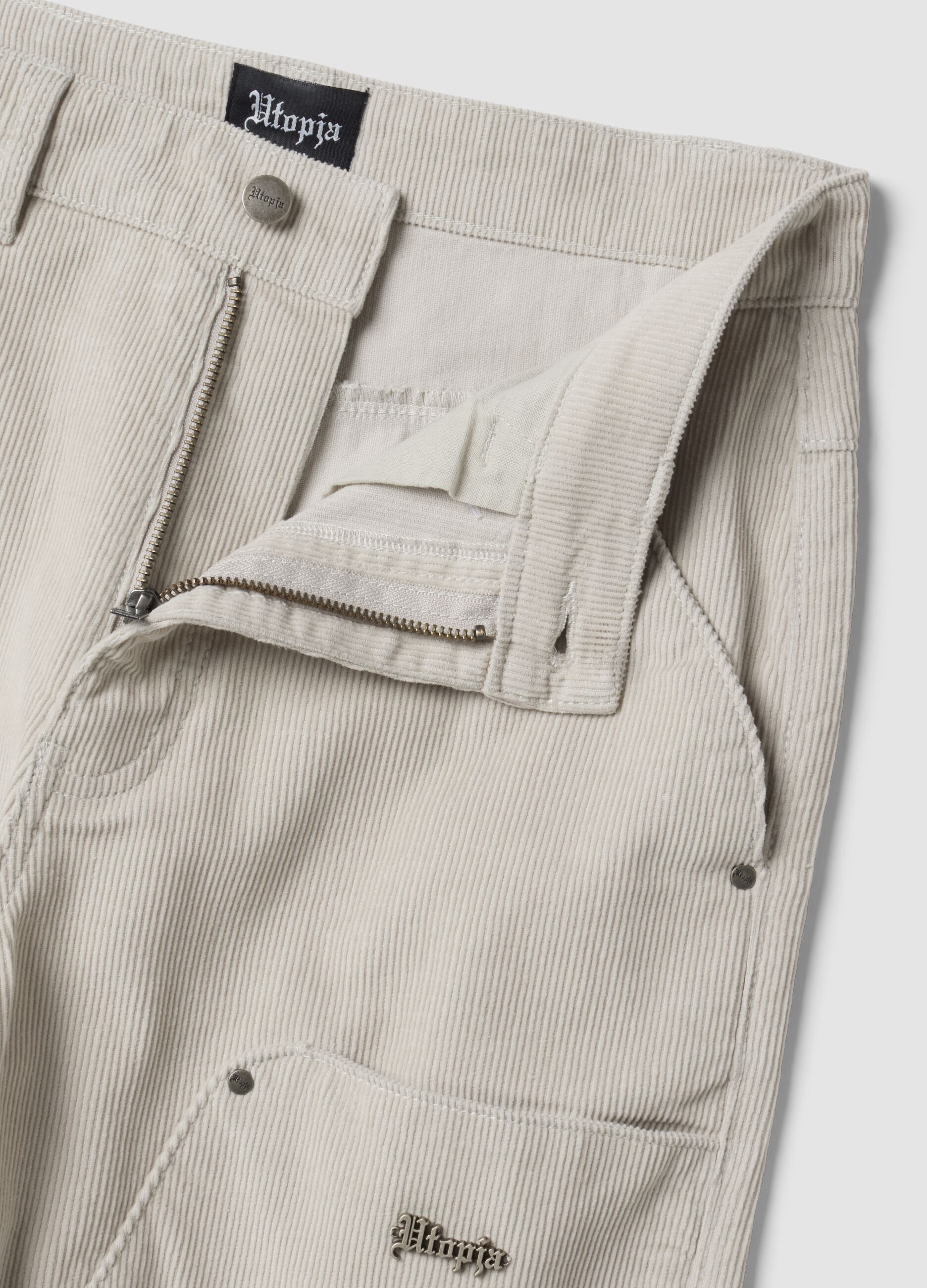 Corduroy Carpenter Pants Light Beige