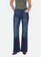 Blue bootcut denim jeans in stretch cotton_1