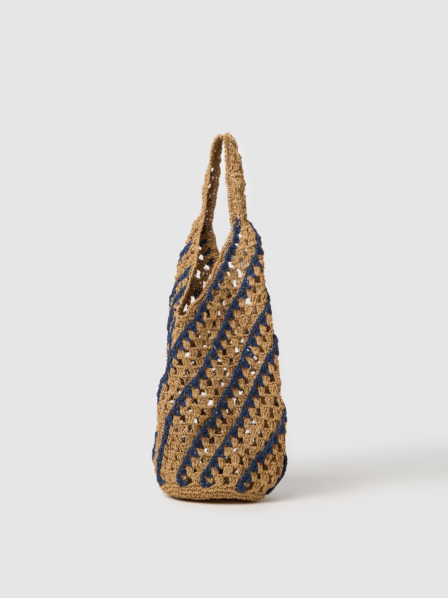 Multicolour women's bag with perforated texture_1