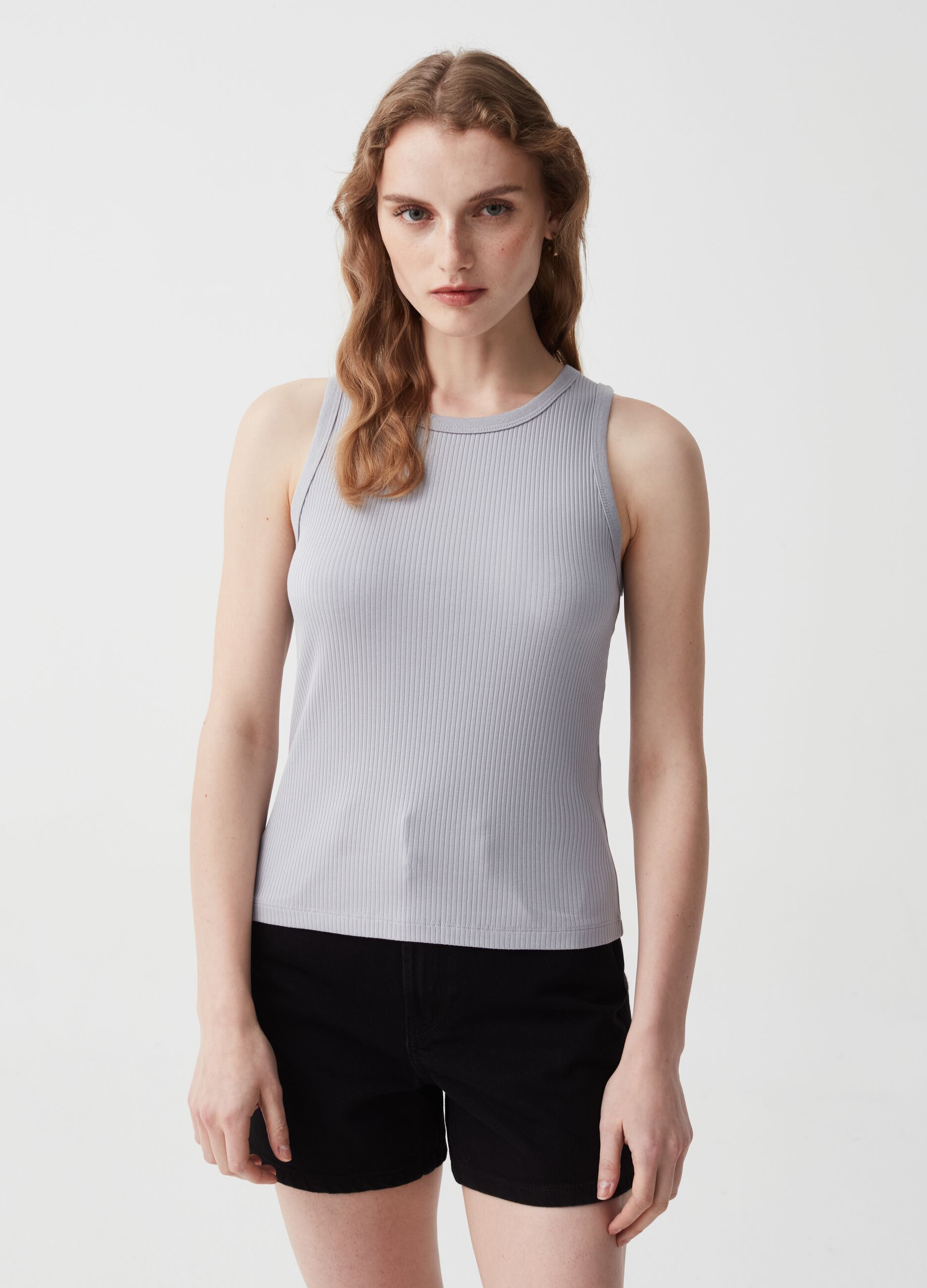 Ovs Tank top Essential a costine sottili