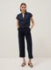 Straight Jogger Trousers in Stretch Cotton Blue_0
