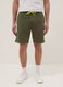 Green cotton-blend Bermuda shorts with elasticated waistband_1