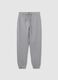 Pantaloni jogger da ragazzo in puro cotone grigio regular fit_0
