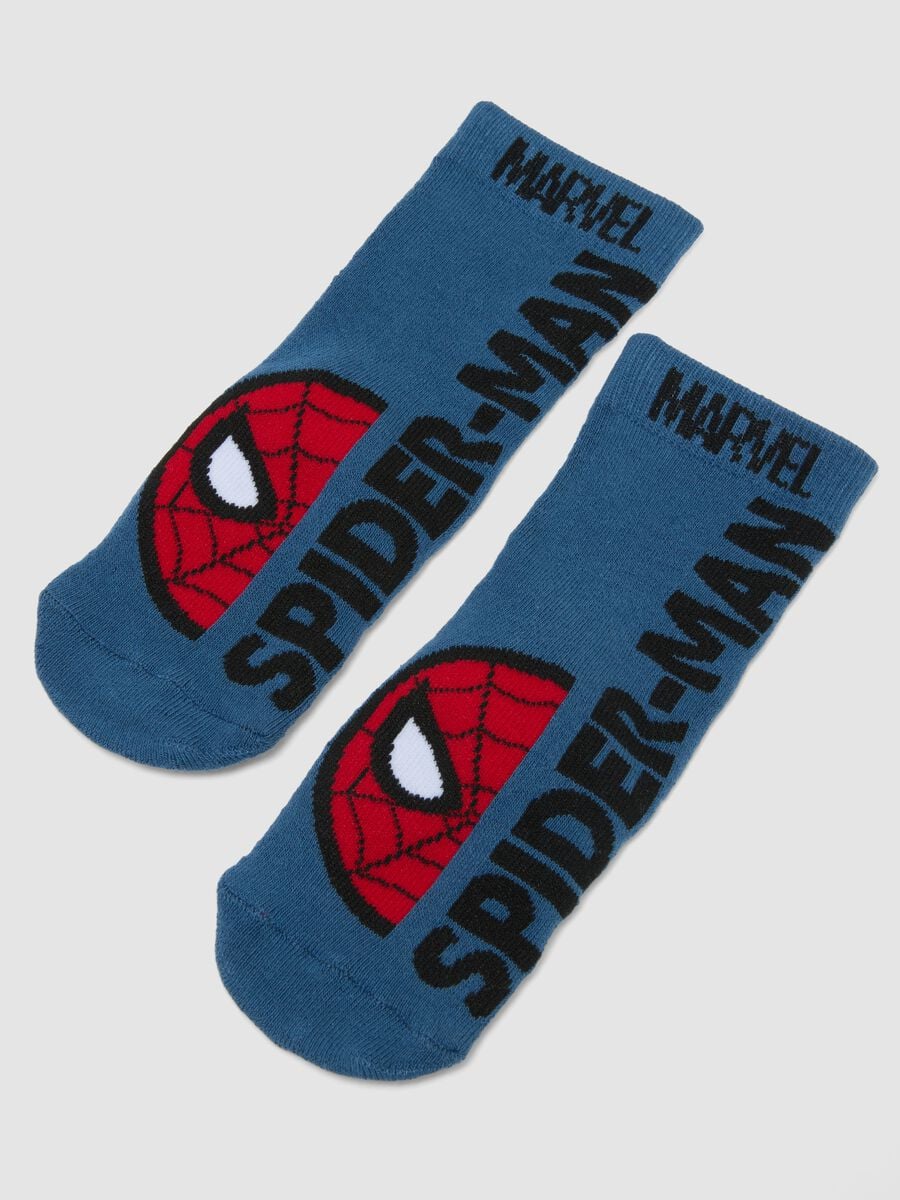 Bipack di calze antiscivolo blu in cotone organico elasticizzato Marvel Spider-Man_2