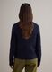 Blue pure cotton regular fit pullover with cable knit_3