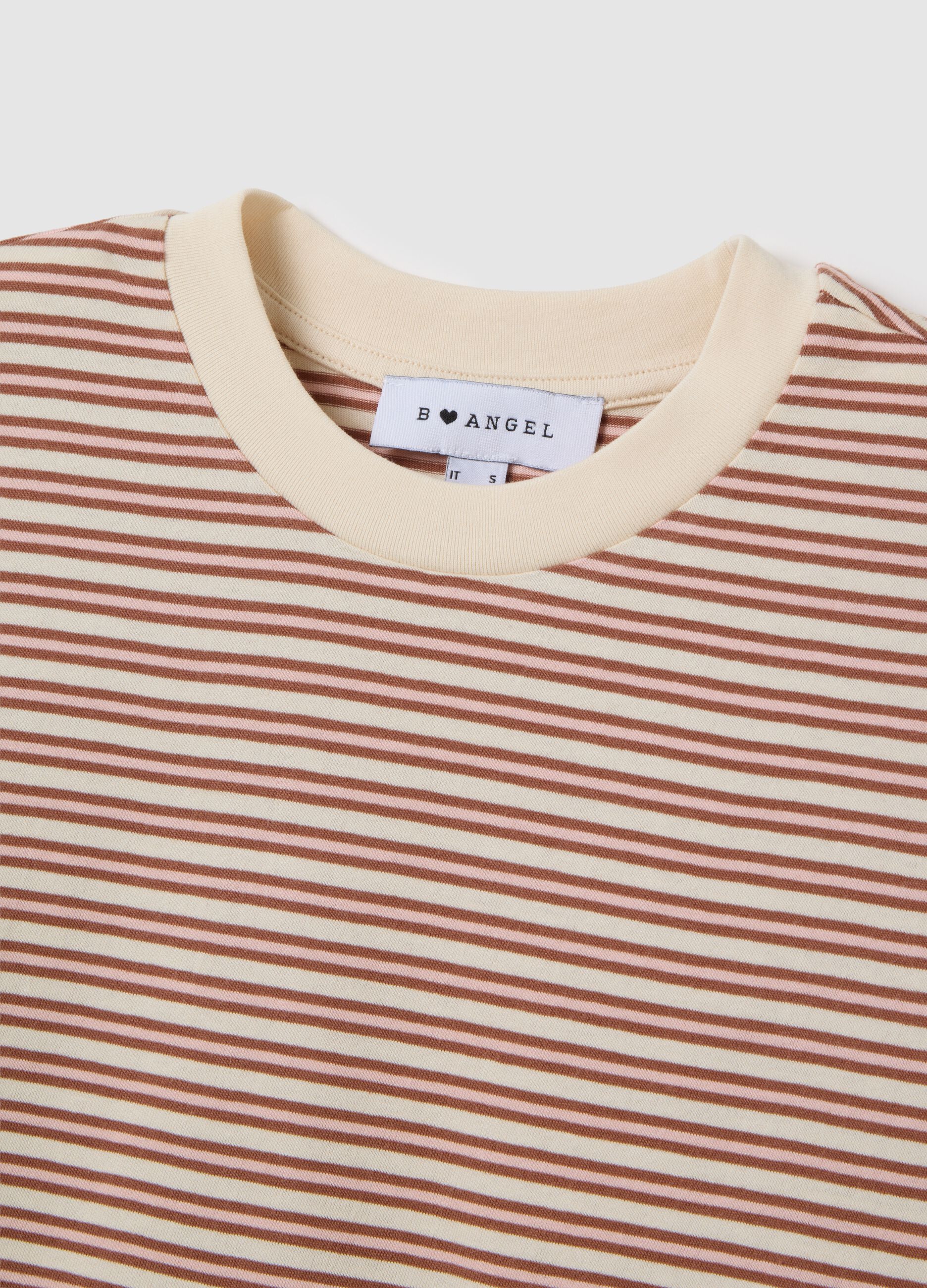 T-shirt in puro cotone multicolor relaxed fit con stemma