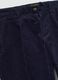 Blue regular fit cotton blend trousers_5