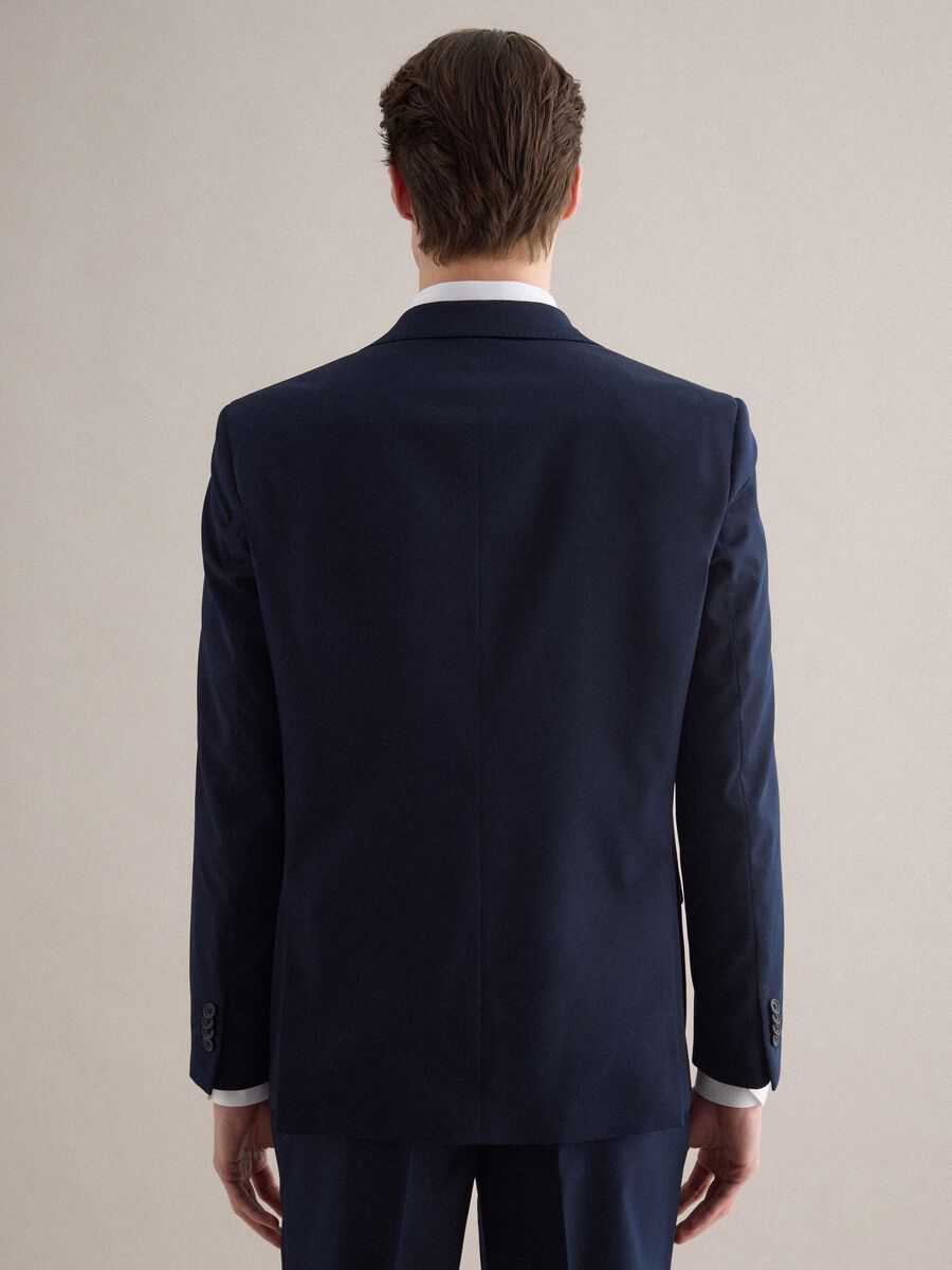 Blue Single-Breasted Blazer Regular Fit_3