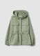 Green waterproof jacket with regular fit, pockets and hood_4