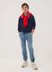 Blue stretch-cotton jogger jeans with drawstring for boys_0