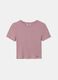 T-shirt in cotone elasticizzato rosa regular fit_3