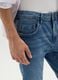 Jeans da uomo in denim blu super skinny_2