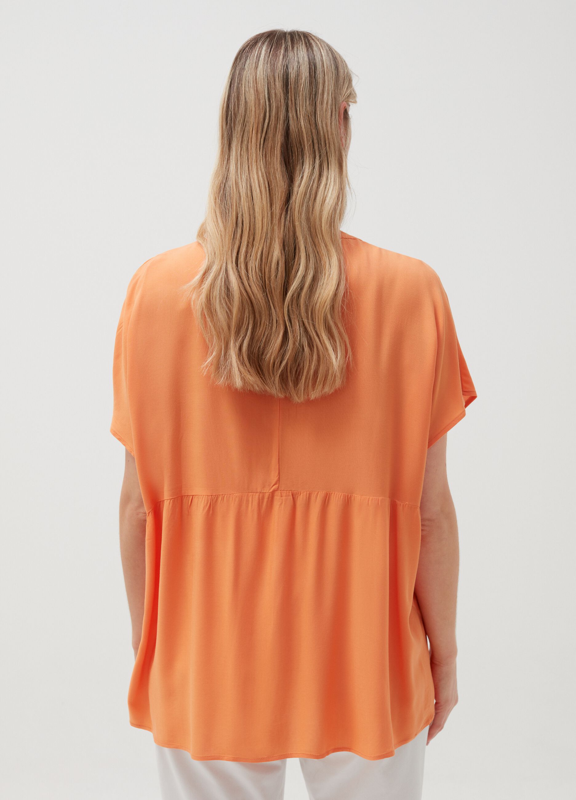 Blusa in viscosa con bottoni Curvy MYA_2