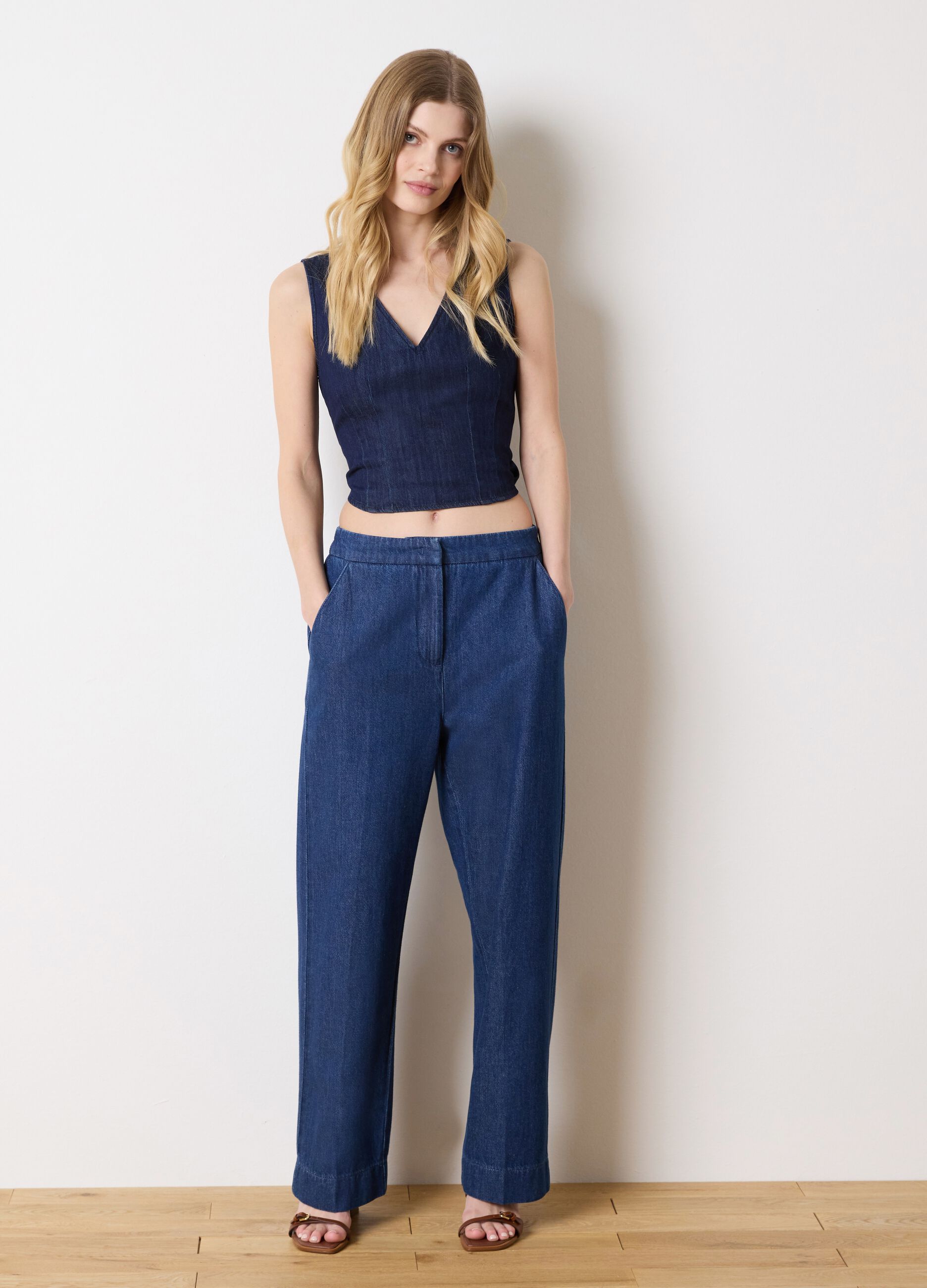 Blue relaxed-fit jeans
