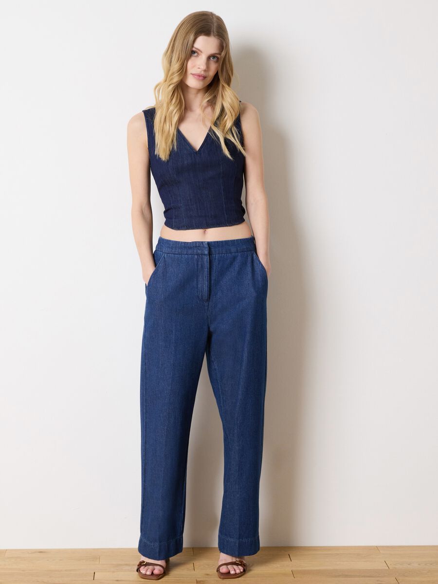 Blue relaxed-fit jeans_1
