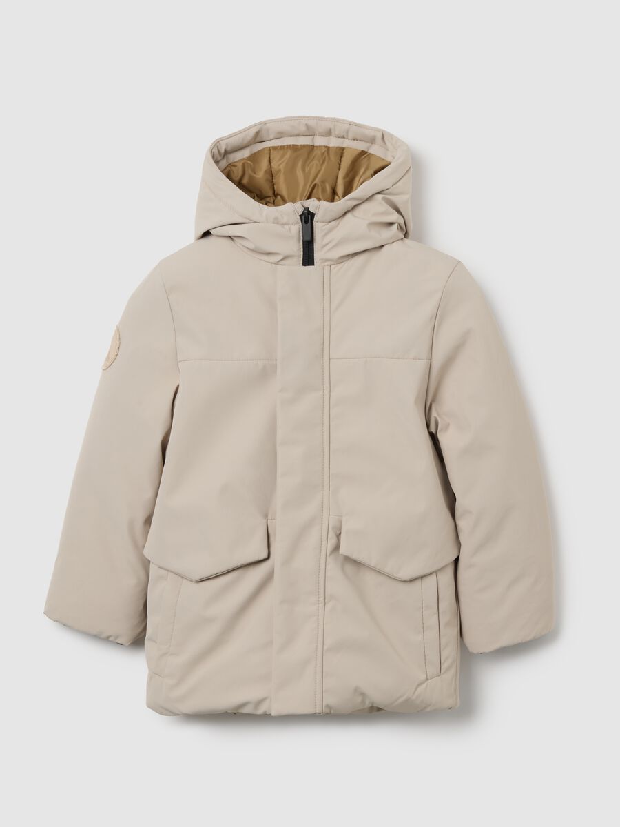 Giubbotto imbottito beige da bambino regular fit _0