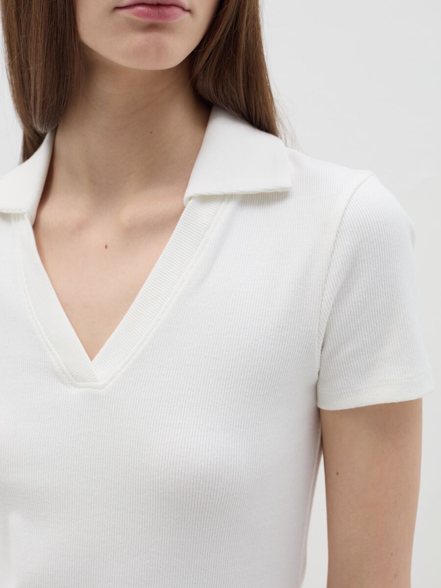 Short dress with polo neck_3